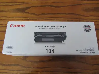 Canon Genuine  Monochrome Laser Cartridge 104 Brand New OEM, View more