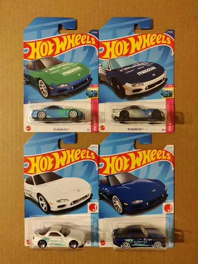 New Hot Wheels Mainline Drift Falken and Project mU 1995 Mazda RX-7 FD3S 1/64 diecast car $5 each