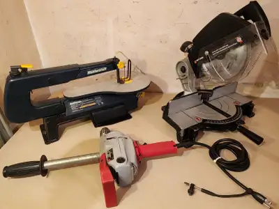 Like New Milwaukee 1/2 Inch Mixer Drill With Chuck Key Selling For $150 Mastercraft Variable Speed 1...