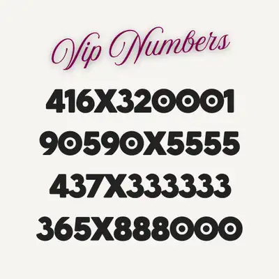 VIP Numbers Available , View more