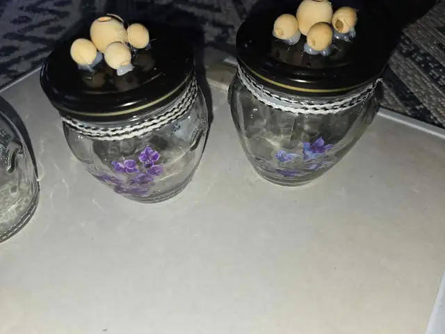 Decorated Glass Jars in Kitchen & Dining Wares in Edmonton - Image 8