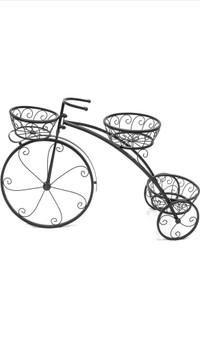 Tricycle Plant Stand, Metal Flower Pot Cart Holder