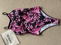 Swimsuit / Bathing Suit Ladies Large Brand New Pink Black