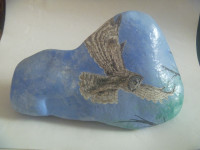 Great Grey Owl Hand-painted Large Stone