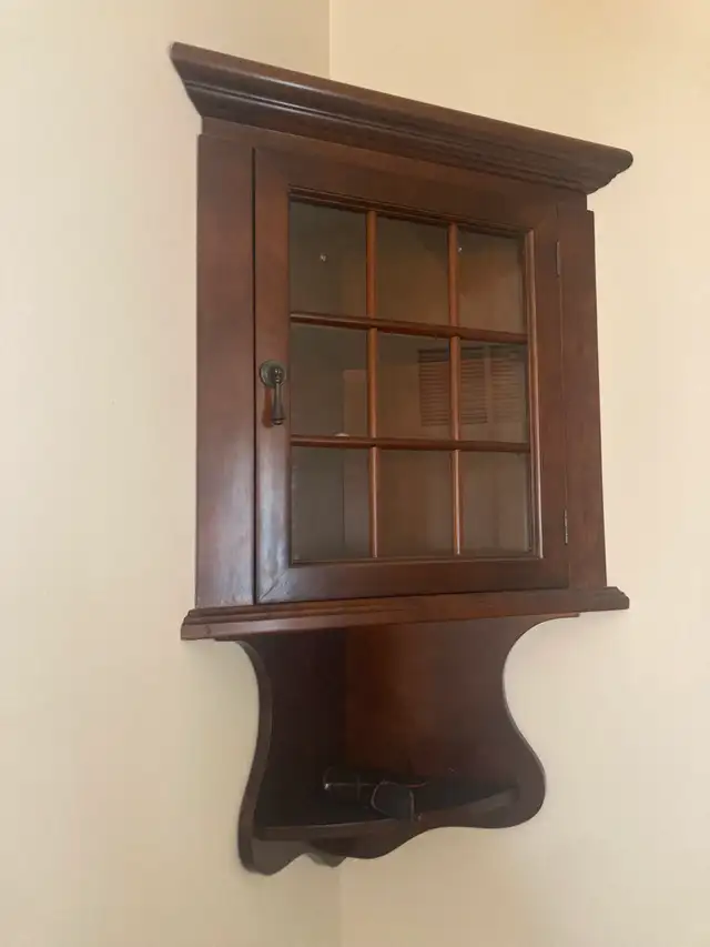 Wooden Wall-mounted Corner Cabinet in Hutches & Display Cabinets in Hamilton - Image 2
