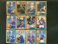 12 BlueJays 1987 Cards Mint