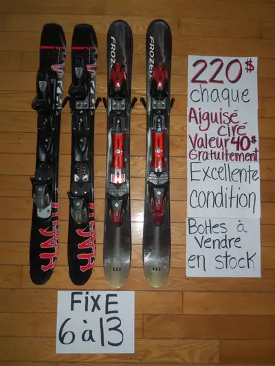 Plusieurs mini ski snowblades avec fixation de ski alpin, View more