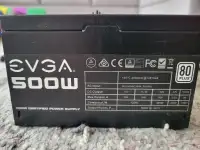 EVGA 500W PC Power Supply , 80 Plus