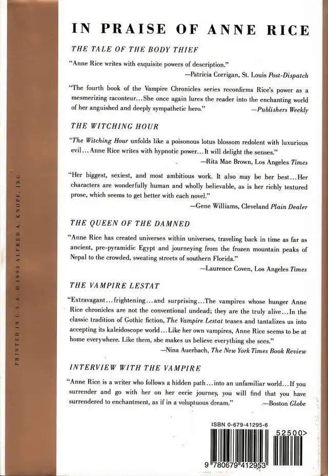 Anne Rice "Lasher" 1st edition in Fiction in St. Catharines - Image 3