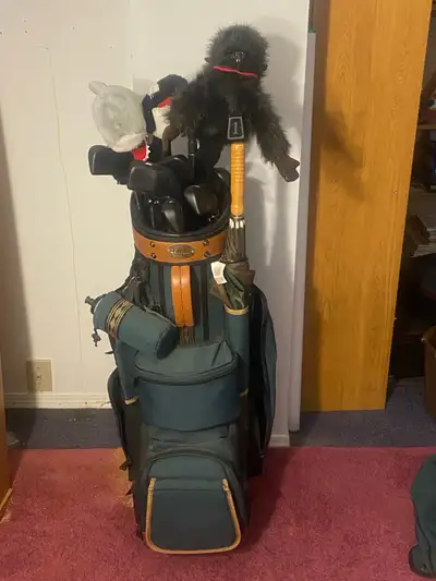 Golf clubs and Bag and Cart, View more