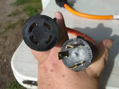 Heavy-Duty Generator Pigtail Adapter, 3 Prong Male, 4 Prong Fema, View more