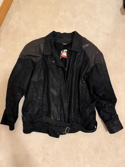 men leather jacket . good quality size L, View more