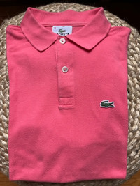 Polo LACOSTE rose pour adolescent