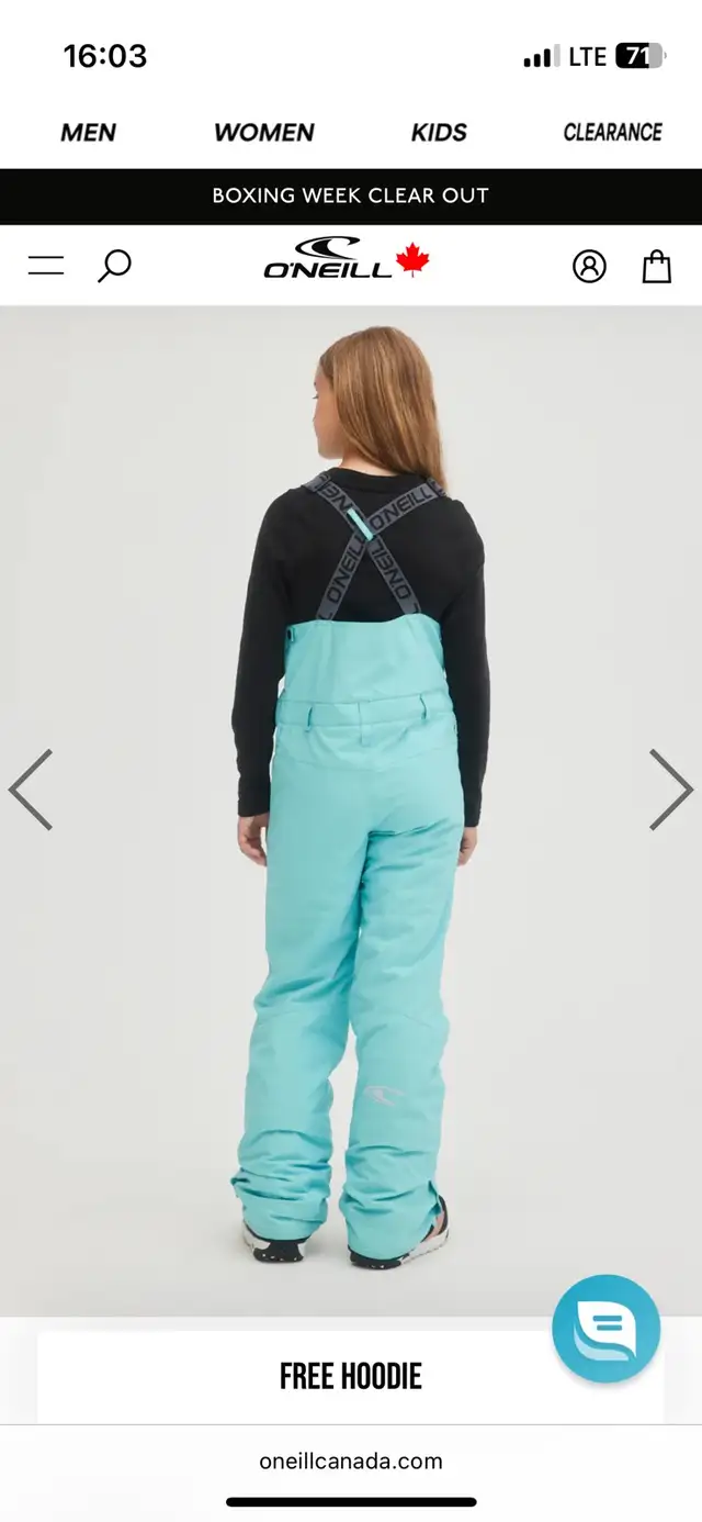O’neill bib ski pant (neuf) in Women's - Bottoms in City of Montréal - Image 5