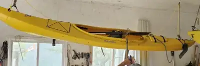 - 13 ft ClearWater Inuvik Kayak with rudder - Paddle & safety kit included - Good condition - Stored...