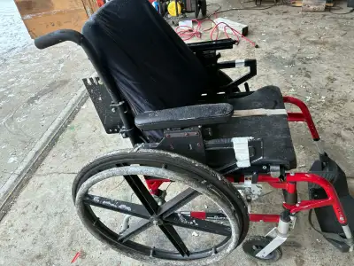 Red WheelChair available . Please see pictures for details.