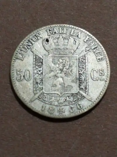 Nice 1866 Belgium .835 silver 50 centimes KM #26, View more