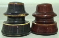 Antique Porcelain Insulators Brown Glazed Ceramic Insulatators