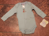 Baby size 3-6 months long sleeve Mickey Mouse onesie