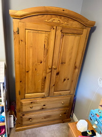 Solid Pine Armoire 