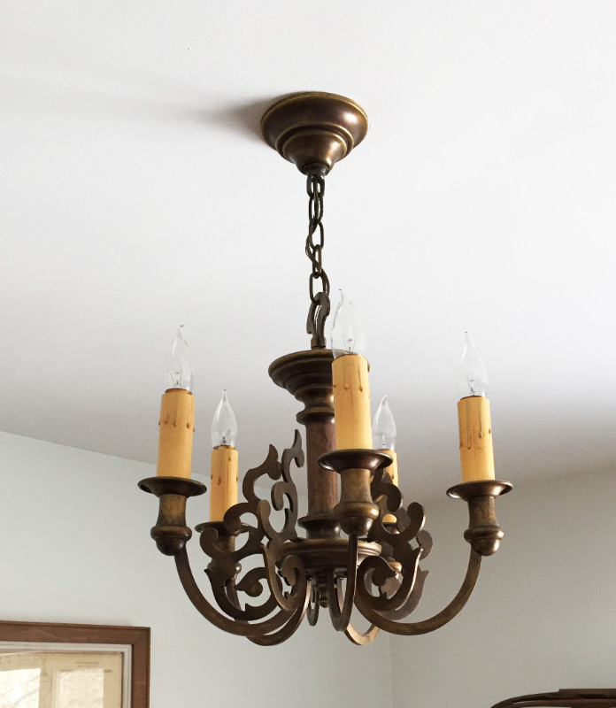 Antique brass chandelier for sale  