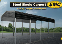 Single 11ft x 19ft Steel Car Shed | Carport