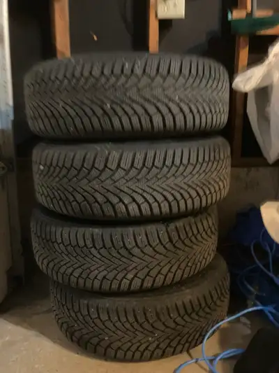 I have 4 winter tires (215/65R16 98H, 5 x 114.3mm bolt pattern) on rims for sale that are great shap...