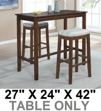LINON CLARIDGE BAR HEIGHT PUB TABLE - 27" X 24" X 42" , View more