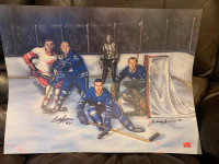 1963 Maple Leafs Autographed Bower & Baun picture (18x24) NEW