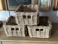 3 pcs. Ikea BYHOLMA Baskets