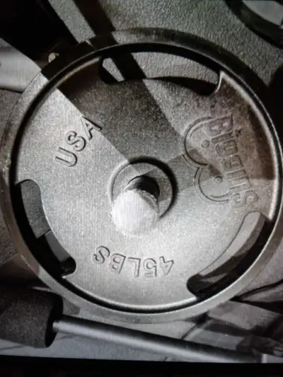 Call or text if serious about pickup 647.425.8678 Scarborough 2 inch diameter hole. 2x 45 lbs Olympi...