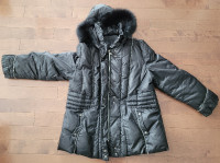 Manteau ¾, XL, MARCONA, noir, ajustable, amincissant, très propr