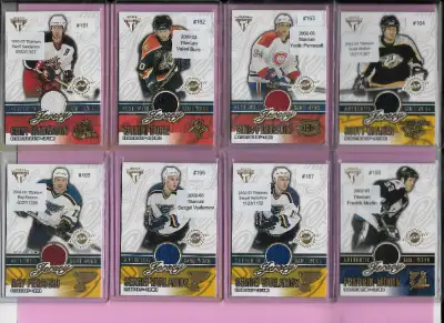 Hockey Cards: 80 Jersey Cards (Bure, Bondra, Kariya, Dafoe, etc), View more