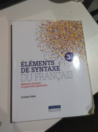 Elements de syntaxe du francais 3e edition