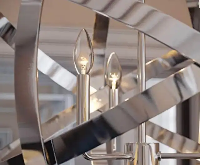 Chandelier Light Fixtures Chrome Modern 2 available in Indoor Lighting & Fans in London - Image 9