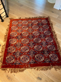 Vintage Turkoman Bohkara Tablecloth Rug  5 x 4.