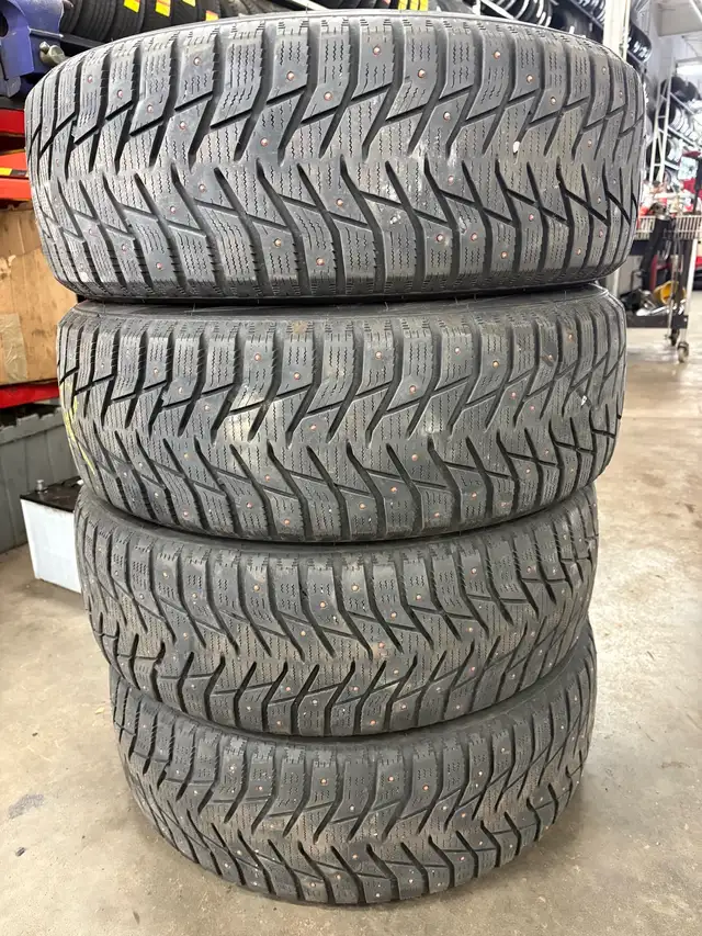 set of 4 215/60/17 studded snow tires in Tires & Rims in City of Halifax - Image 2
