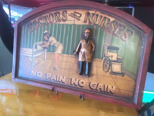 Vintage Wood sign Doctors & Nurses bar sign, decor, in Arts & Collectibles in Calgary - Image 2