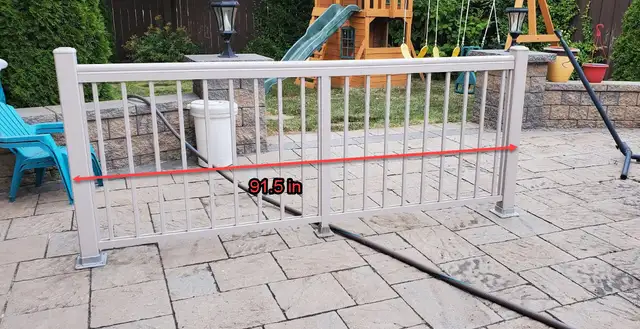 42 ln. ft of Aluminum Railing - Very good condition - Beige in Decks & Fences in Mississauga / Peel Region - Image 2
