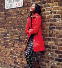NWT Boden red trench coat