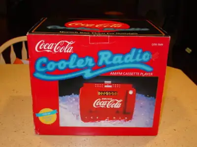 Vintage OTR 1949 Old-Tyme Red Coke Cola Cooler AM/FM Cassette, View more