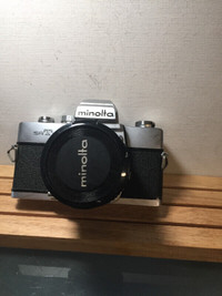 Minolta SRT-202 35mm SLR Film Camera and lens