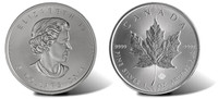 silver Maple leaf/Pièce en argent 1 oz random year .9999