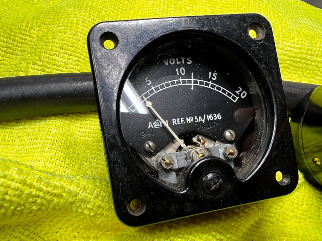 Pair of WW2 Spitfire fighter aircraft gauges. Volt (12v) and Amp in Arts & Collectibles in Vernon - Image 3