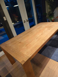 Large wooden, extendable dining table