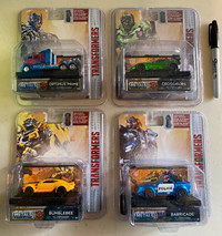 Transformers Diecast Toys 1:64 scale Lot of 4