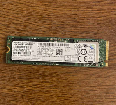 512GB Samsung PM981 M.2 2280 PCIe NVMe SSD, View more