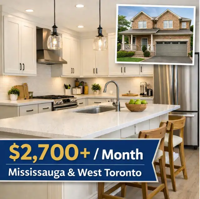 2–3 Bedroom Rentals From $2,700  Mississauga & West Toronto