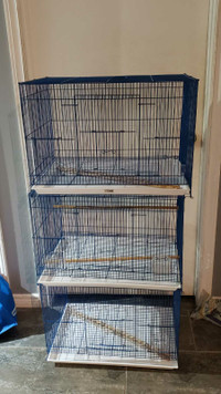 Three Stackable bird cages - good for breeding   