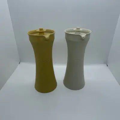 Vintage Tupperware Vinegar & OilCruet  Set w/Lids #1246 HarvestG, View more